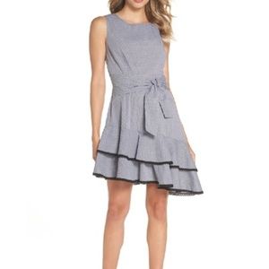 BB Dakota Holly Asymmetric Gingham Dress